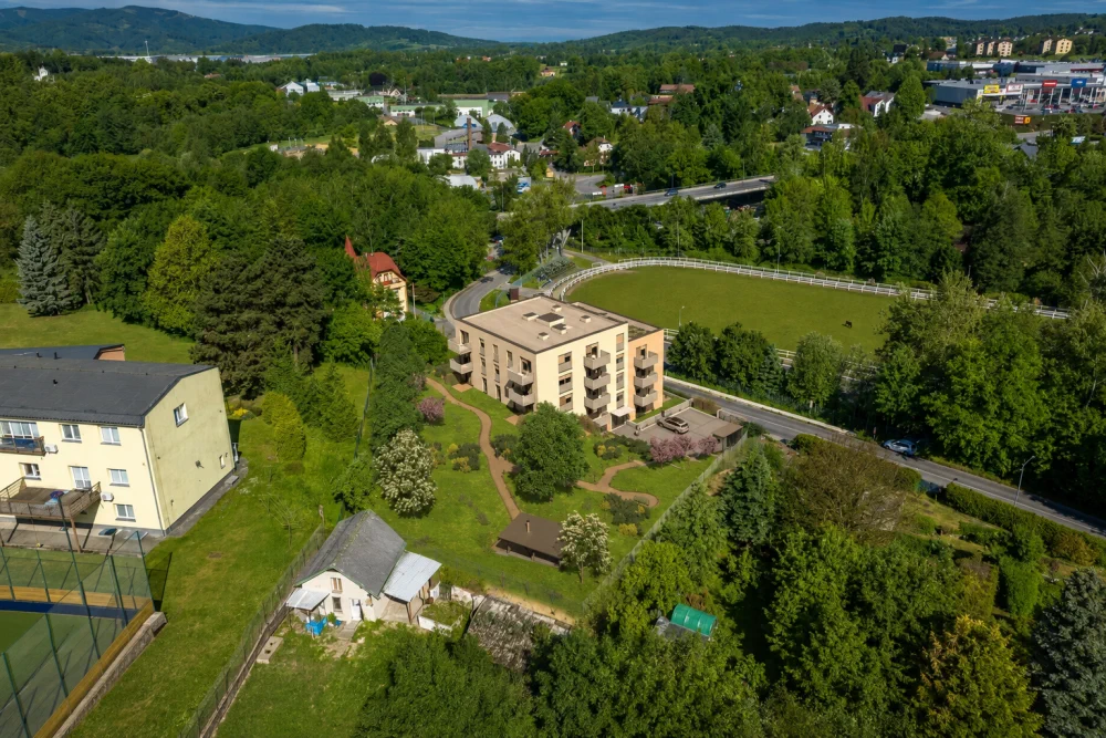 Vizualizace novostavby a jejího okolí