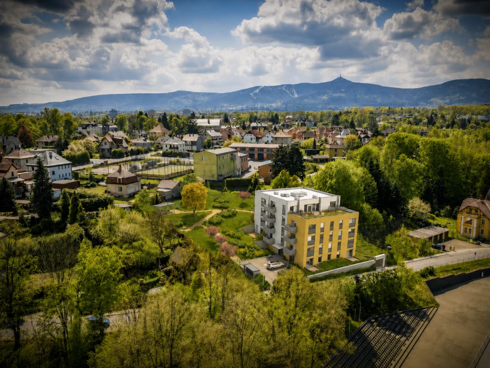 Vizualizace novostavby a jejího okolí